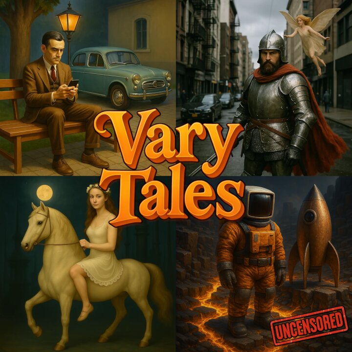 VaryTales model comparison showing diverse character names